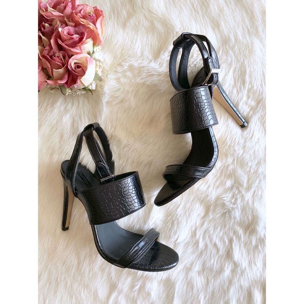 Topshop Snake-Effect Heels